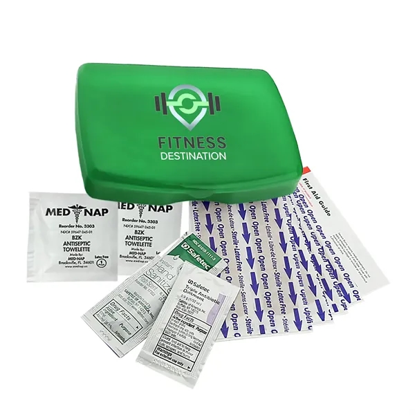 First aid kit, bandages, gauze pads, antibiotic and more.... from ASI 40480 Koozie Group