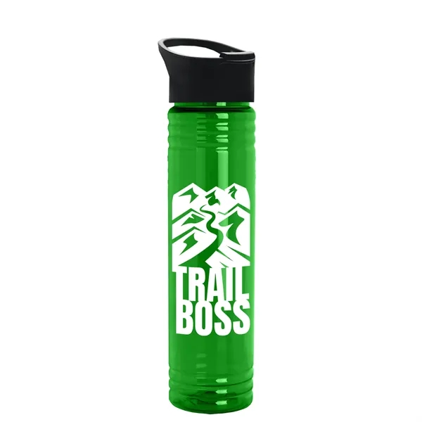 32 oz. Transparent Bottle with Quick Snap lid. Slim Cylinder Design... from ASI 40480 Koozie Group
