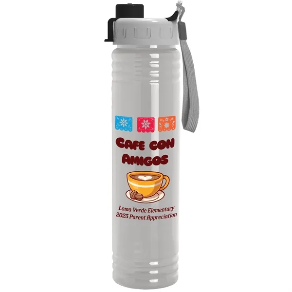 32 oz. Transparent Bottle with Quick Snap lid. Slim Cylinder Design... from ASI 40480 Koozie Group