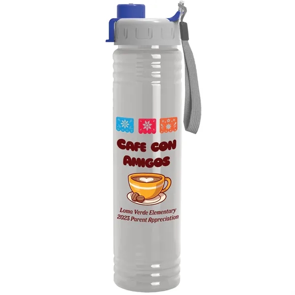 32 oz. Transparent Bottle with Quick Snap lid. Slim Cylinder Design... from ASI 40480 Koozie Group