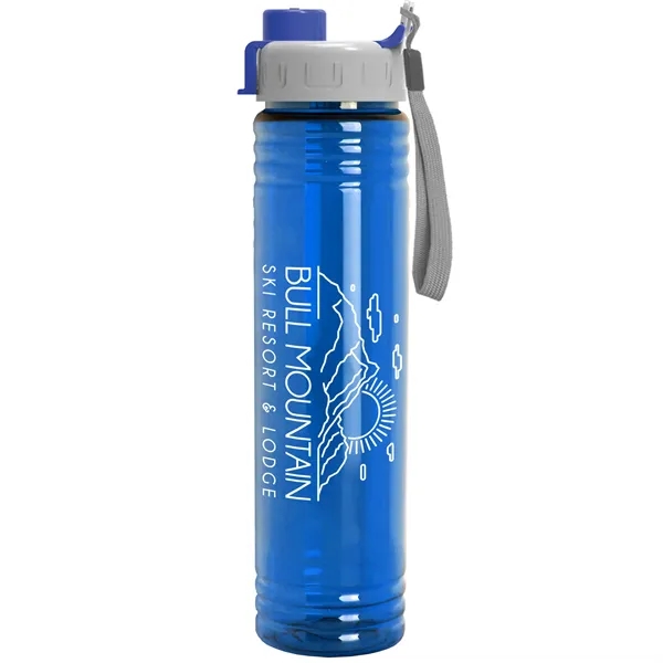 32 oz. Transparent Bottle with Quick Snap lid. Slim Cylinder Design... from ASI 40480 Koozie Group