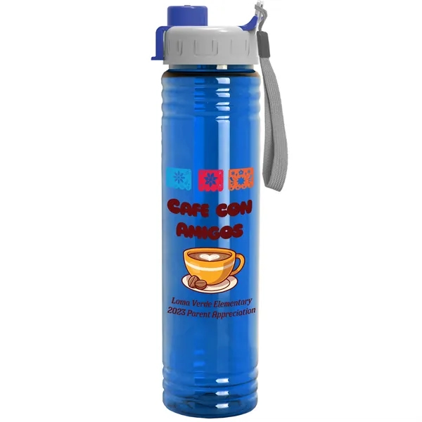 32 oz. Transparent Bottle with Quick Snap lid. Slim Cylinder Design... from ASI 40480 Koozie Group