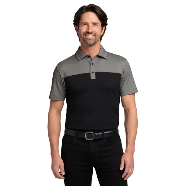 Port Authority Fine Pique Blend Blocked Polo... from ASI 84863 SanMar