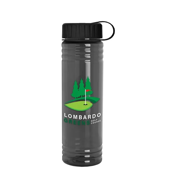 Slim Cylinder Design 24 oz. UpCycle Sport Bottles with Tethered Lid.... from ASI 40480 Koozie Group