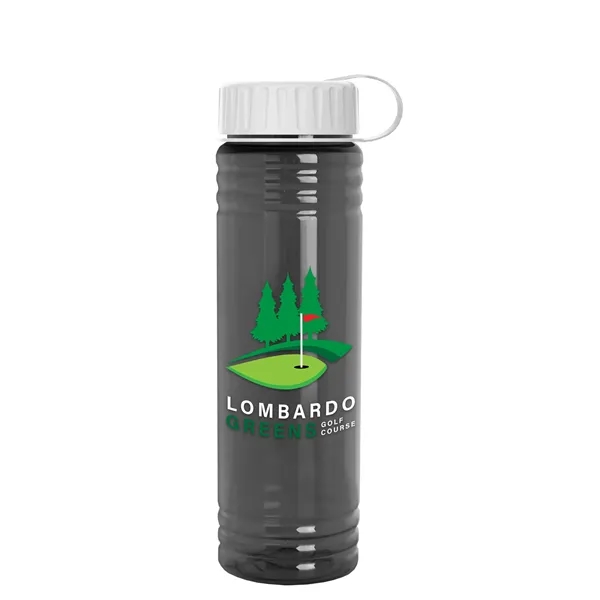 Slim Cylinder Design 24 oz. UpCycle Sport Bottles with Tethered Lid.... from ASI 40480 Koozie Group