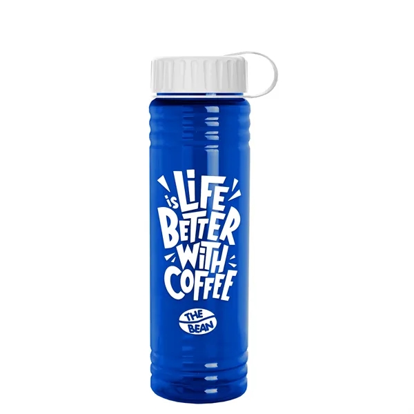 Slim Cylinder Design 24 oz. UpCycle Sport Bottles with Tethered Lid.... from ASI 40480 Koozie Group