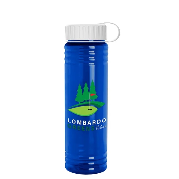 Slim Cylinder Design 24 oz. UpCycle Sport Bottles with Tethered Lid.... from ASI 40480 Koozie Group