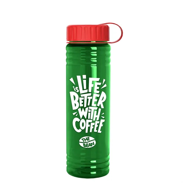 Slim Cylinder Design 24 oz. UpCycle Sport Bottles with Tethered Lid.... from ASI 40480 Koozie Group