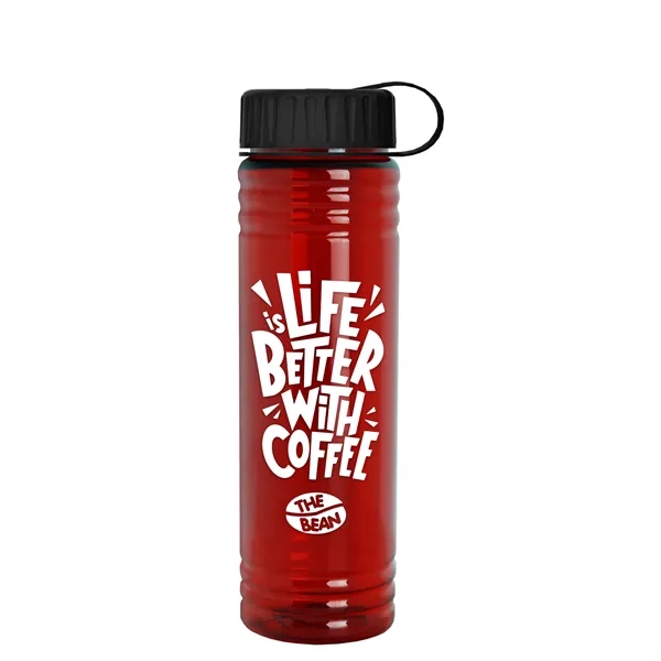 Slim Cylinder Design 24 oz. UpCycle Sport Bottles with Tethered Lid.... from ASI 40480 Koozie Group