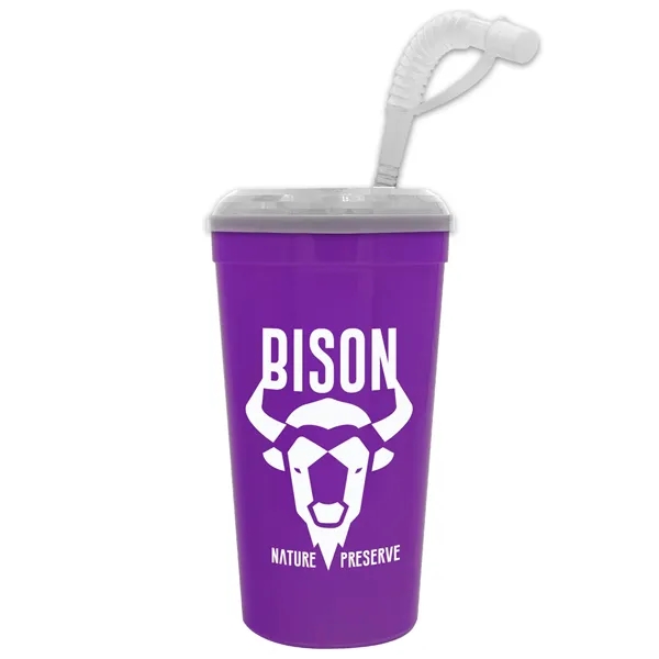 Stadium cup, 32 oz. with Lid and Straw BPA free.... from ASI 40480 Koozie Group