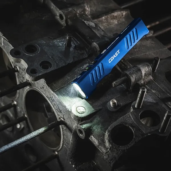 Rechargeable and waterproof SLAYER has an all-aluminum frame in a flat... from ASI 46170 Compass Industries Inc