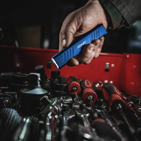 Rechargeable and waterproof SLAYER has an all-aluminum frame in a flat... from ASI 46170 Compass Industries Inc