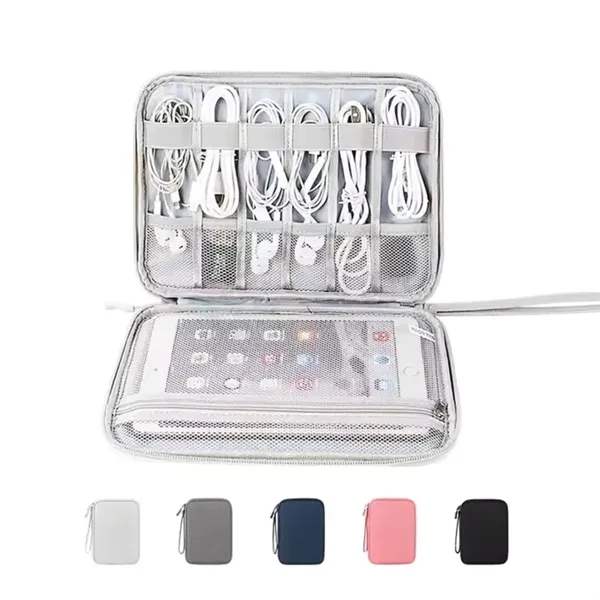 Tech accessories organizer travel pouch plus 1 color silkscreen imprint on... from ASI 37218 Athena Promo (tm)