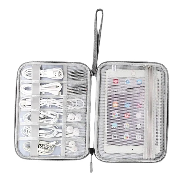 Tech accessories organizer travel pouch plus 1 color silkscreen imprint on... from ASI 37218 Athena Promo (tm)