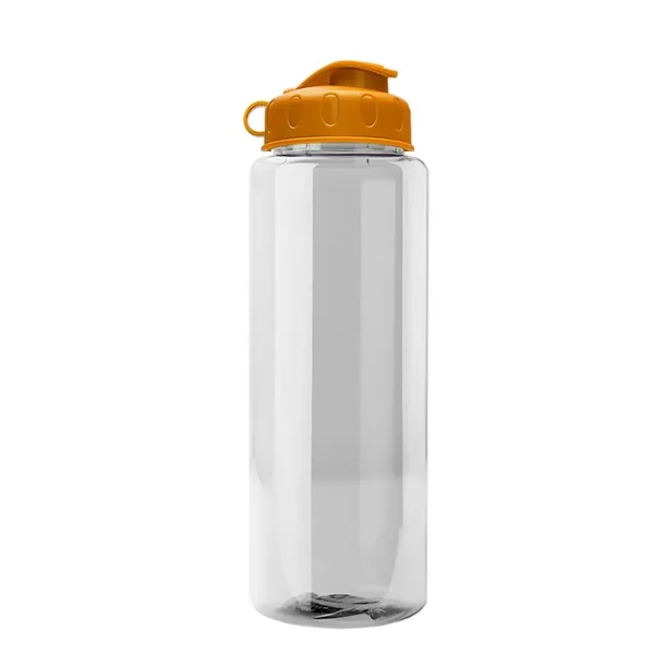 Transparent sports bottle, 32 oz. made of recycled PETE with flip... from ASI 40480 Koozie Group
