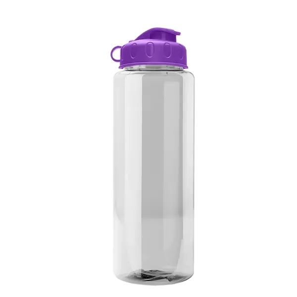 Transparent sports bottle, 32 oz. made of recycled PETE with flip... from ASI 40480 Koozie Group