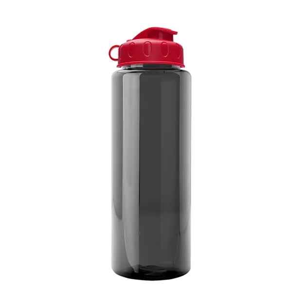 Transparent sports bottle, 32 oz. made of recycled PETE with flip... from ASI 40480 Koozie Group