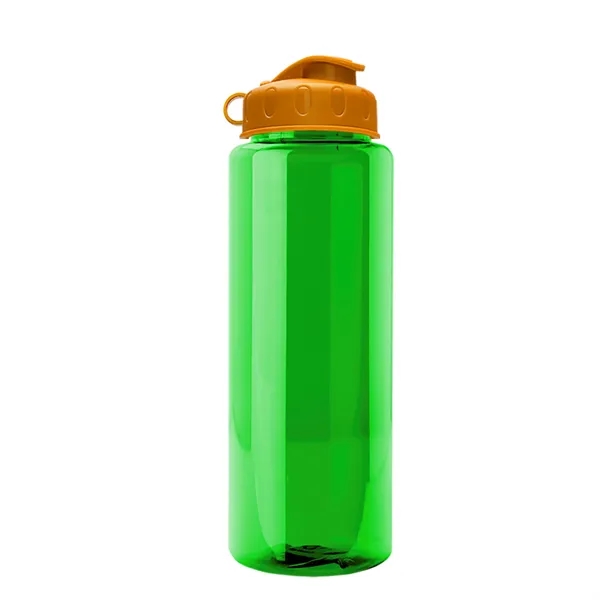 Transparent sports bottle, 32 oz. made of recycled PETE with flip... from ASI 40480 Koozie Group