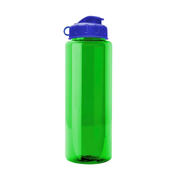 Transparent sports bottle, 32 oz. made of recycled PETE with flip... from ASI 40480 Koozie Group