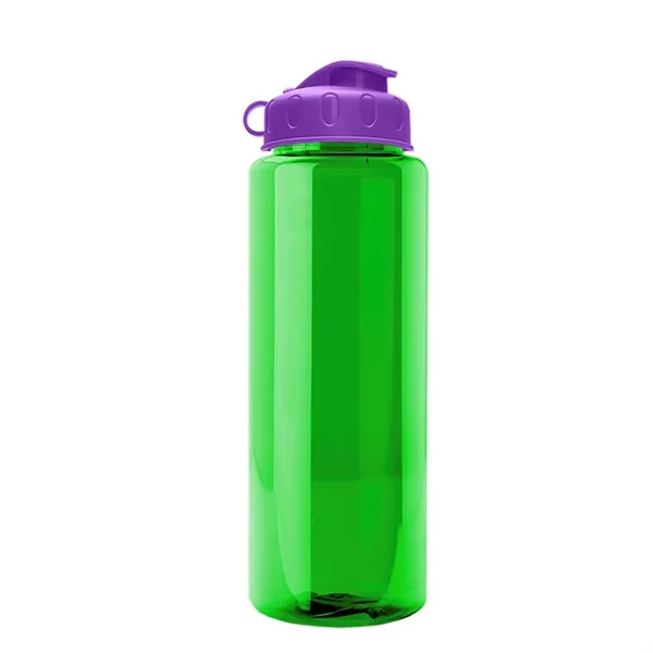 Transparent sports bottle, 32 oz. made of recycled PETE with flip... from ASI 40480 Koozie Group