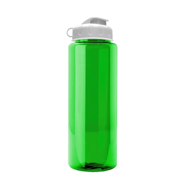 Transparent sports bottle, 32 oz. made of recycled PETE with flip... from ASI 40480 Koozie Group