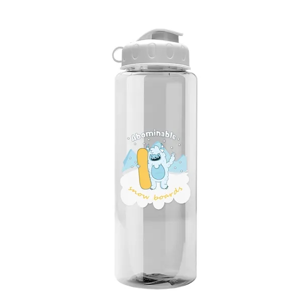 Transparent sports bottle, 32 oz. made of recycled PETE with flip... from ASI 40480 Koozie Group