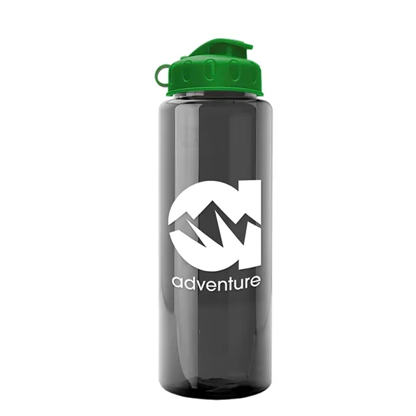 Transparent sports bottle, 32 oz. made of recycled PETE with flip... from ASI 40480 Koozie Group