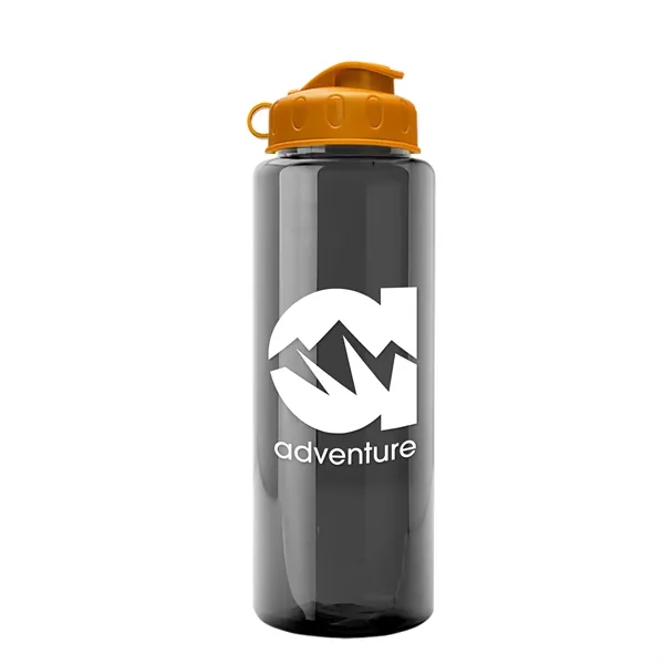Transparent sports bottle, 32 oz. made of recycled PETE with flip... from ASI 40480 Koozie Group