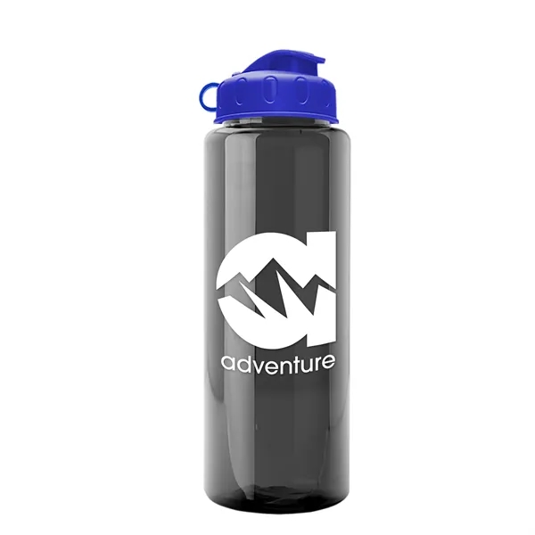 Transparent sports bottle, 32 oz. made of recycled PETE with flip... from ASI 40480 Koozie Group