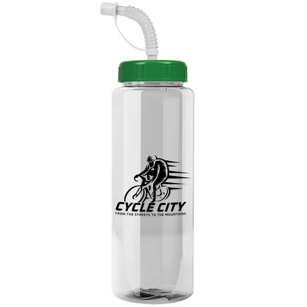 Transparent sports bottle, 32 oz. made of reusable and recyclable PETE.... from ASI 40480 Koozie Group