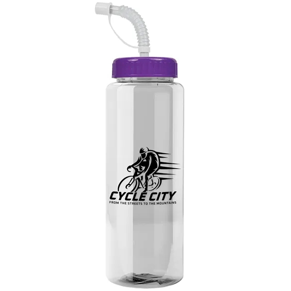 Transparent sports bottle, 32 oz. made of reusable and recyclable PETE.... from ASI 40480 Koozie Group