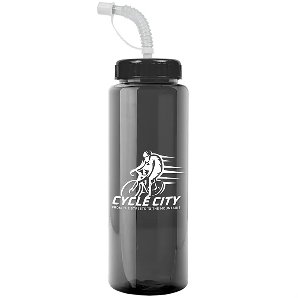 Transparent sports bottle, 32 oz. made of reusable and recyclable PETE.... from ASI 40480 Koozie Group