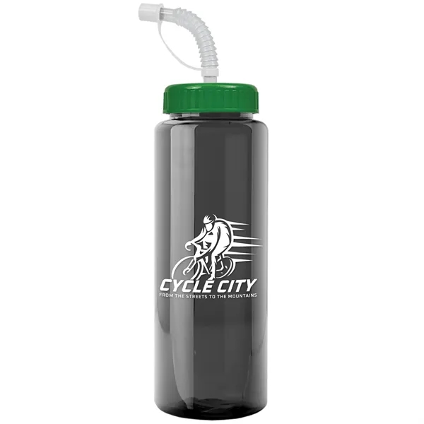 Transparent sports bottle, 32 oz. made of reusable and recyclable PETE.... from ASI 40480 Koozie Group