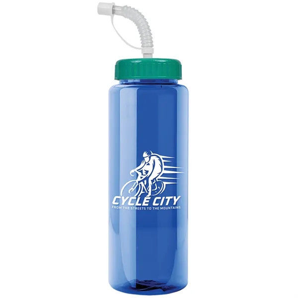 Transparent sports bottle, 32 oz. made of reusable and recyclable PETE.... from ASI 40480 Koozie Group