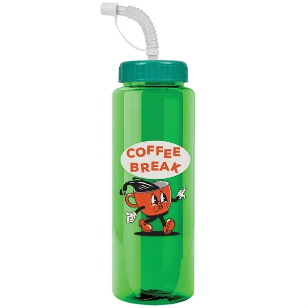 Transparent sports bottle, 32 oz. made of reusable and recyclable PETE.... from ASI 40480 Koozie Group