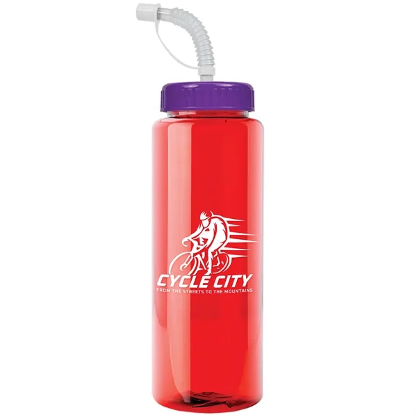 Transparent sports bottle, 32 oz. made of reusable and recyclable PETE.... from ASI 40480 Koozie Group