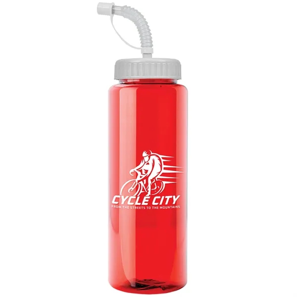 Transparent sports bottle, 32 oz. made of reusable and recyclable PETE.... from ASI 40480 Koozie Group