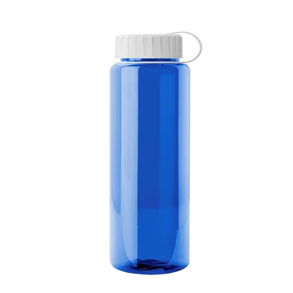 Transparent sports bottle, 32 oz. made of recycled PETE with tethered... from ASI 40480 Koozie Group