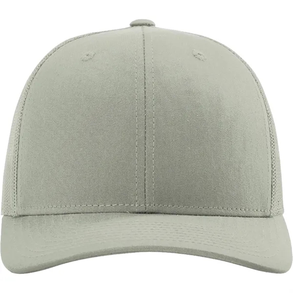 Richardson 112 snapback six-panel cotton and polyester trucker cap with leatherette... from ASI 74601 Calico