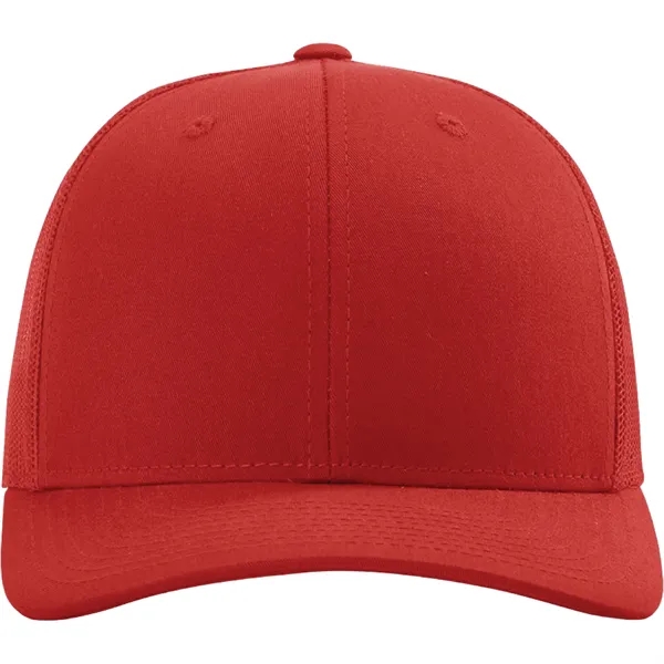 Richardson 112 snapback six-panel cotton and polyester trucker cap with leatherette... from ASI 74601 Calico