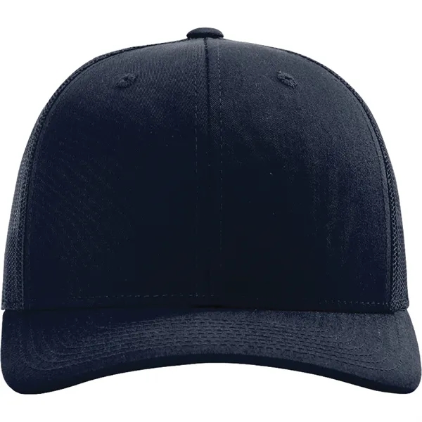 Richardson 112 snapback six-panel cotton and polyester trucker cap with leatherette... from ASI 74601 Calico