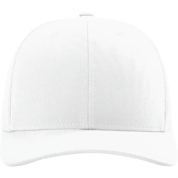 Richardson 112 snapback six-panel cotton and polyester trucker cap with leatherette... from ASI 74601 Calico