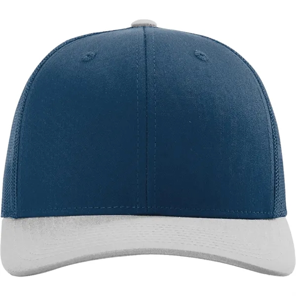 Richardson 112 snapback six-panel cotton and polyester trucker cap with leatherette... from ASI 74601 Calico