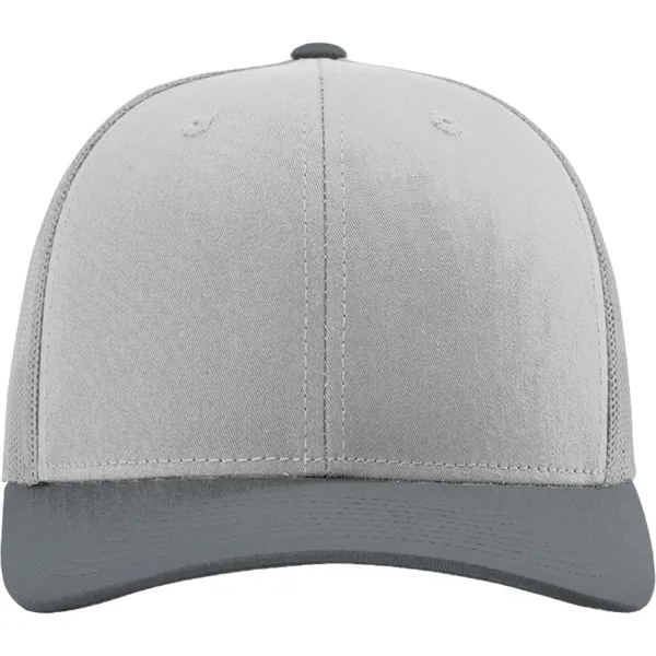 Richardson 112 snapback six-panel cotton and polyester trucker cap with leatherette... from ASI 74601 Calico