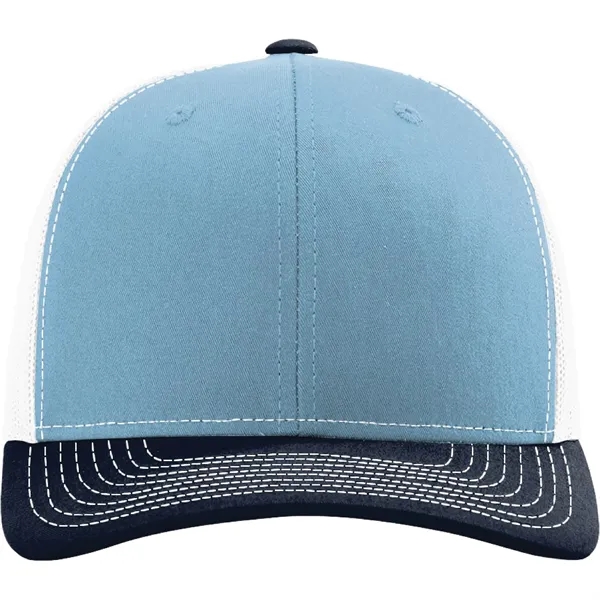 Richardson 112 snapback six-panel cotton and polyester trucker cap with leatherette... from ASI 74601 Calico