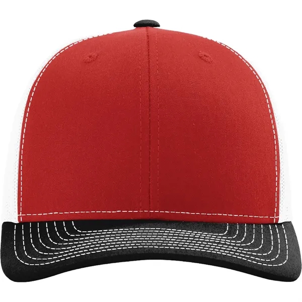 Richardson 112 snapback six-panel cotton and polyester trucker cap with leatherette... from ASI 74601 Calico