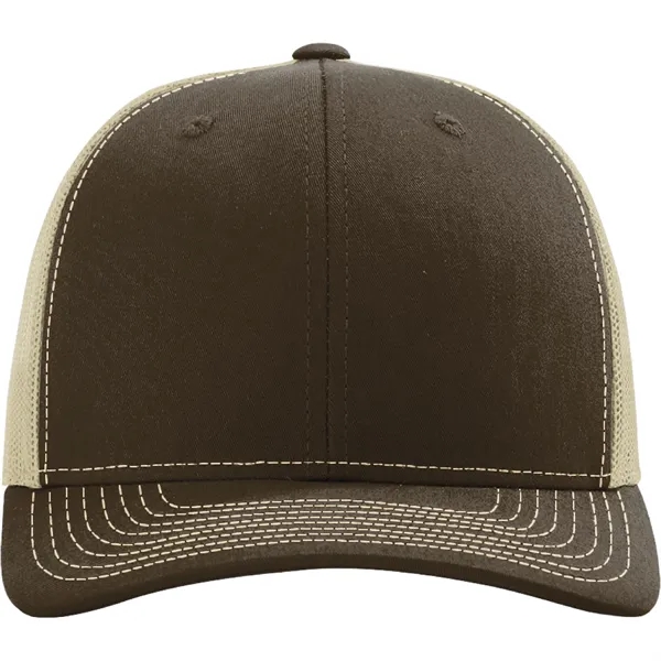 Richardson 112 snapback six-panel cotton and polyester trucker cap with leatherette... from ASI 74601 Calico