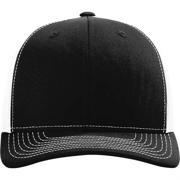 Richardson 112 snapback six-panel cotton and polyester trucker cap with leatherette... from ASI 74601 Calico
