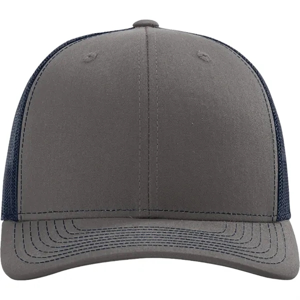 Richardson 112 snapback six-panel cotton and polyester trucker cap with leatherette... from ASI 74601 Calico