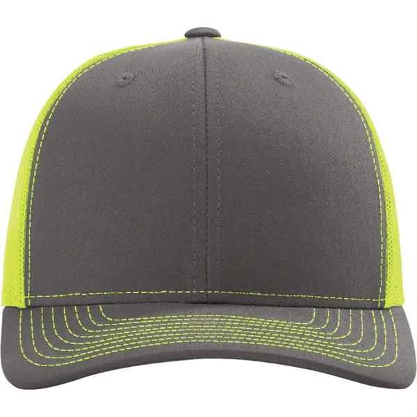 Richardson 112 snapback six-panel cotton and polyester trucker cap with leatherette... from ASI 74601 Calico